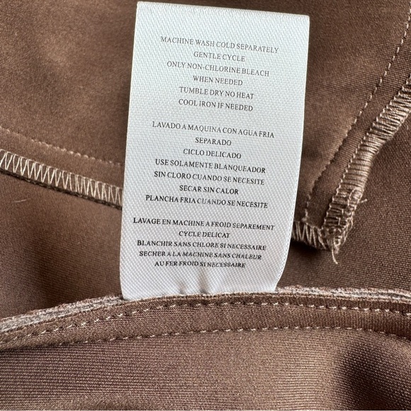 KUT FROM‎ THE KLOTH Carina Moto Jacket Faux Suede Buff S Asym Zip Drape Collar - Picture 12 of 12